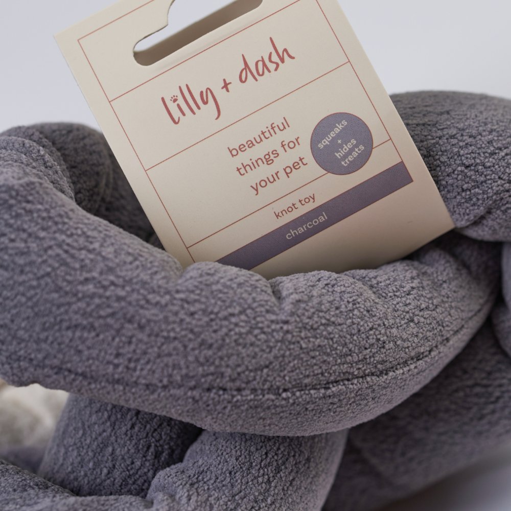 knot toy charcoal - Lilly + Dash