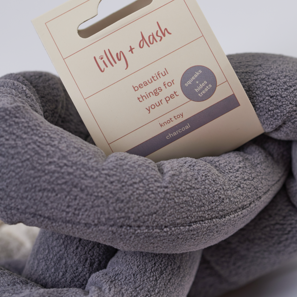 knot toy charcoal - Lilly + Dash -  