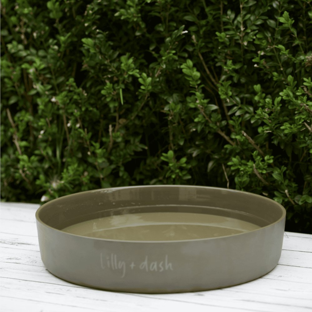 outdoor water bowl charcoal - Lilly + Dash